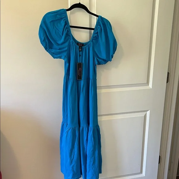 Christian Siriano Blue Maxi Dress - Picture 2 of 3